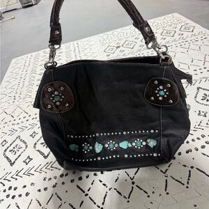 Stylish Black and Turquoise Women's Bag